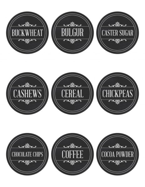Круглые этикетки для специй