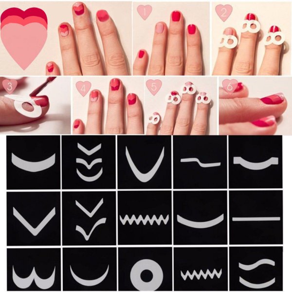 Трафарет для французского маникюра