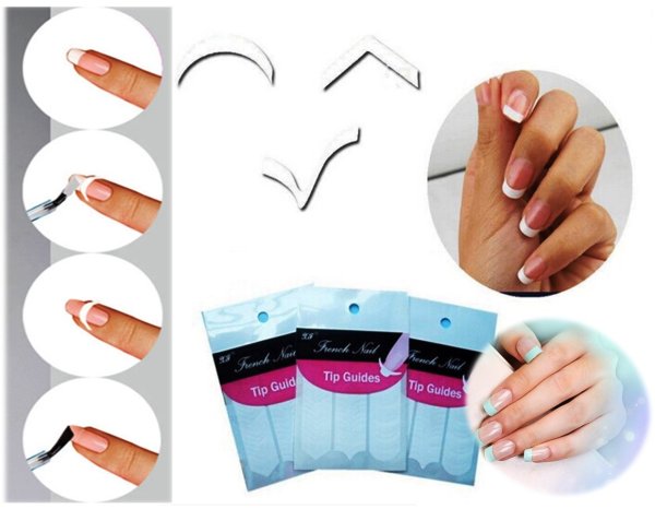 Французский маникюр с полосками