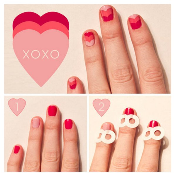 Французский маникюр с полосками