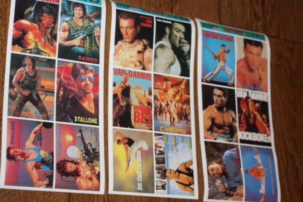 Наклейки от жвачек 90-х Сильвестр Сталлоне