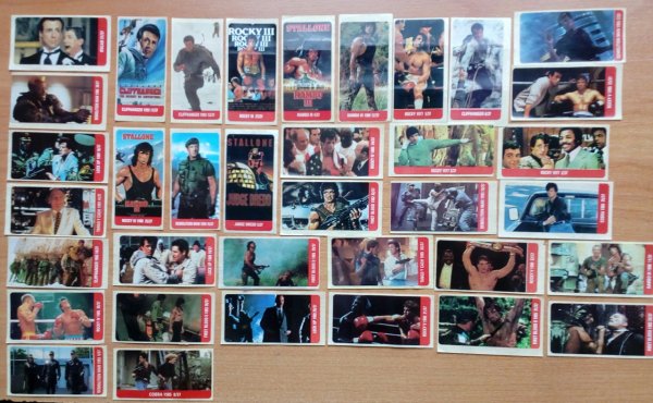 Наклейки от жвачек 90-х Сильвестр Сталлоне