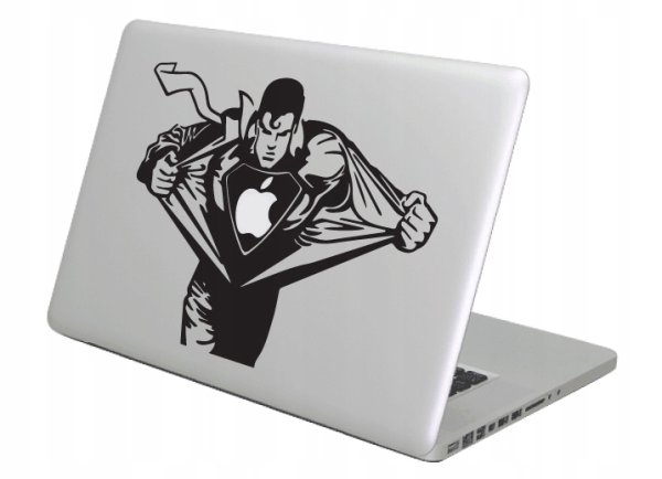 Ноутбук со стикерами на крышке