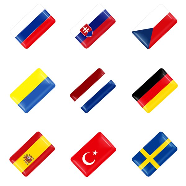 Герб наклейки Триколор