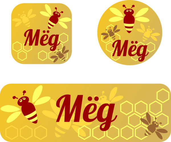 Наклейка на банку с медом