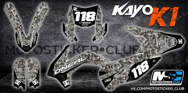 Комплект наклеек Kayo k1