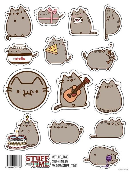 Наклейки для ежедневника коты
