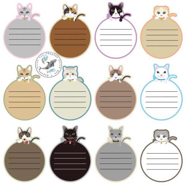 Наклейки для распечатки кошки