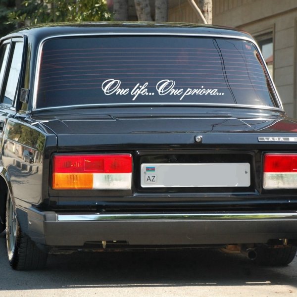 Наклейки на ВАЗ 2107 на заднее стекло