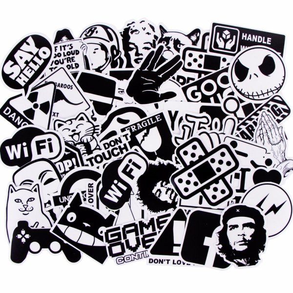 Черные наклейки