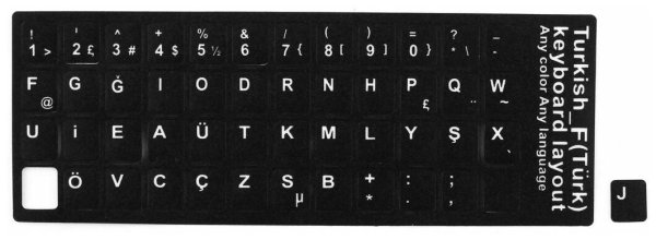 Наклейки на клавиатуру с арабскими буквами