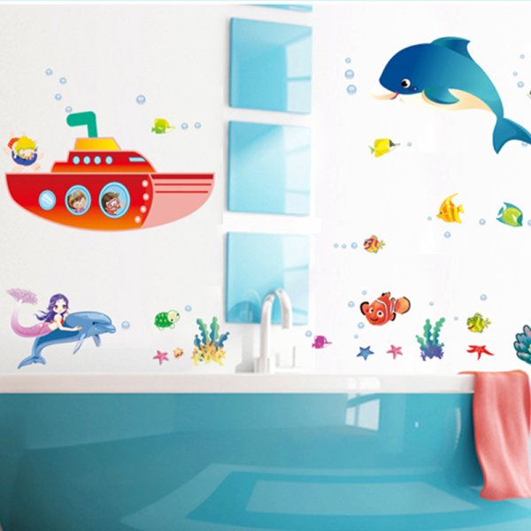 Наклейки детские в ванную комнату