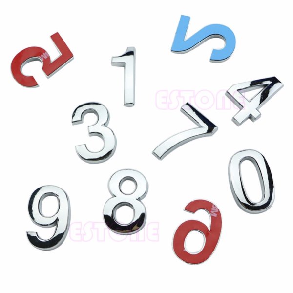 Наклейка для копилки с цифрами