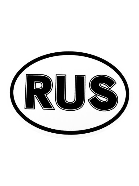 Наклейка Rus на машине