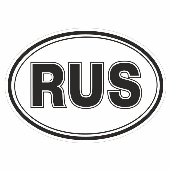 Наклейка Rus на машине