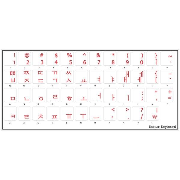 Корейская клавиатура наклейки
