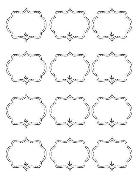 Наклейки на специи трафарет
