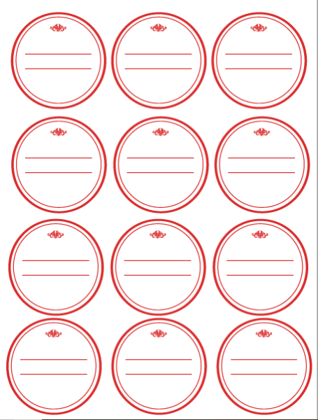 Наклейки на баночки для печати шаблон