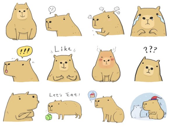 Стикеры капибара телеграмм