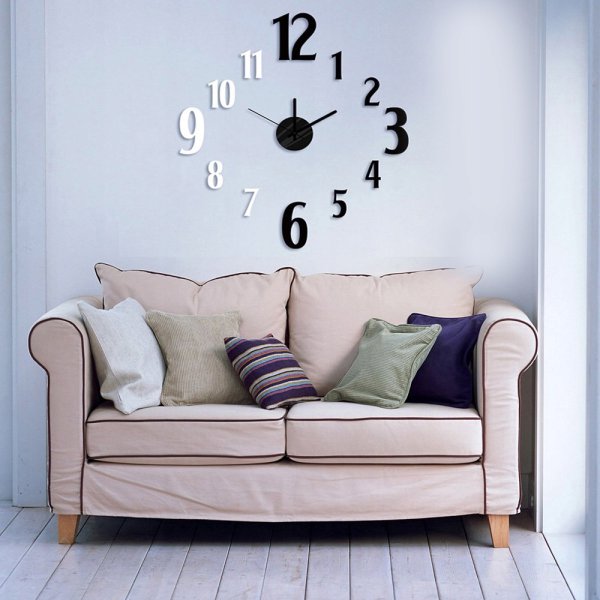 Часы настенные наклеиваются на стену