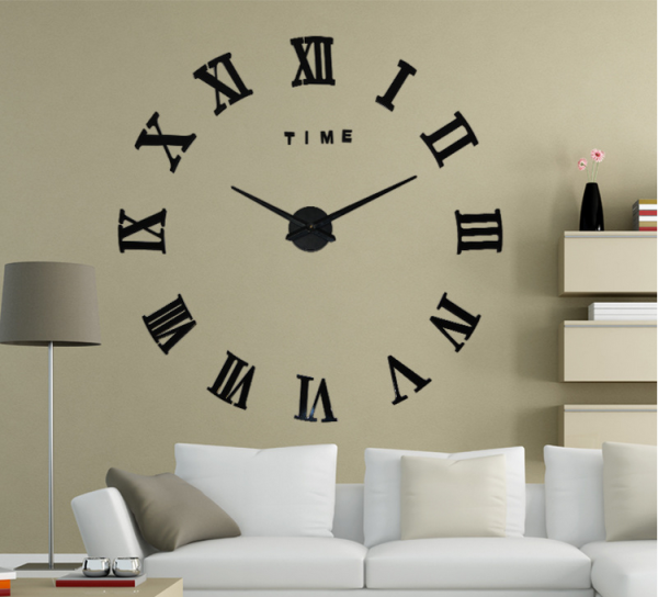 Часы настенные наклеиваются на стену