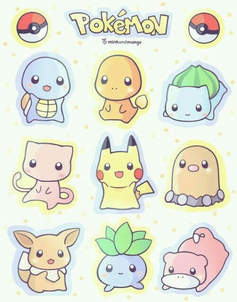 Рисунки для срисовки маленькие кавайные