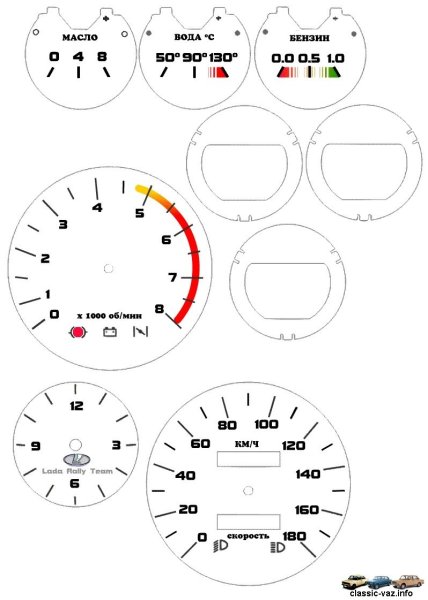Шкалы спидометра ВАЗ 2106