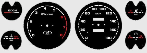 Печать шкал приборной панели ВАЗ 2107