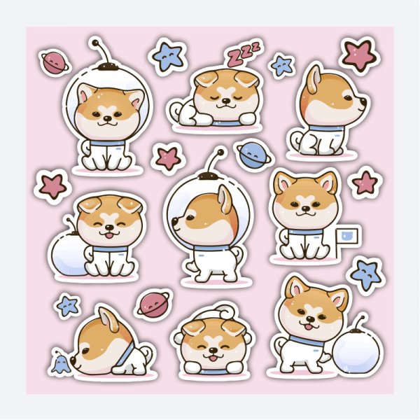 Наклейки "собаки"