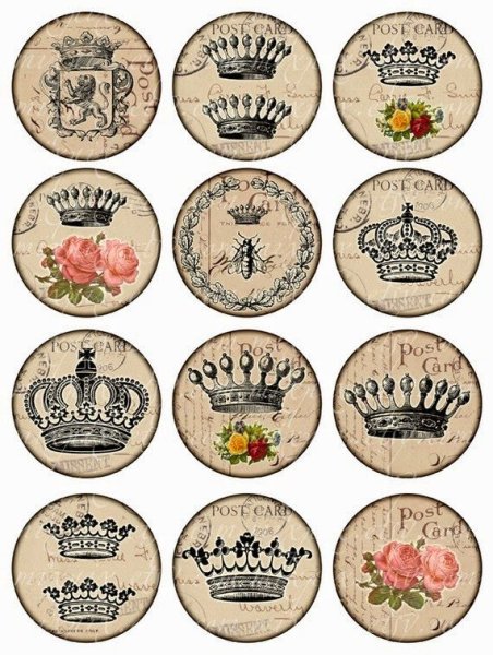 Скрапбукинг этикетки Винтажные