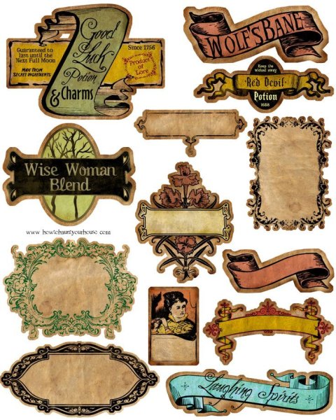 Стикеры в старинном стиле