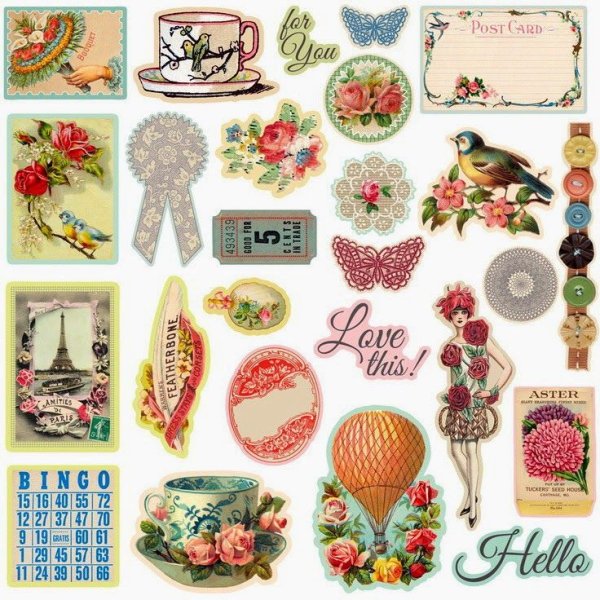 Скрапбукинг Винтажные высечки