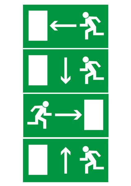 Эвакуационные наклейки