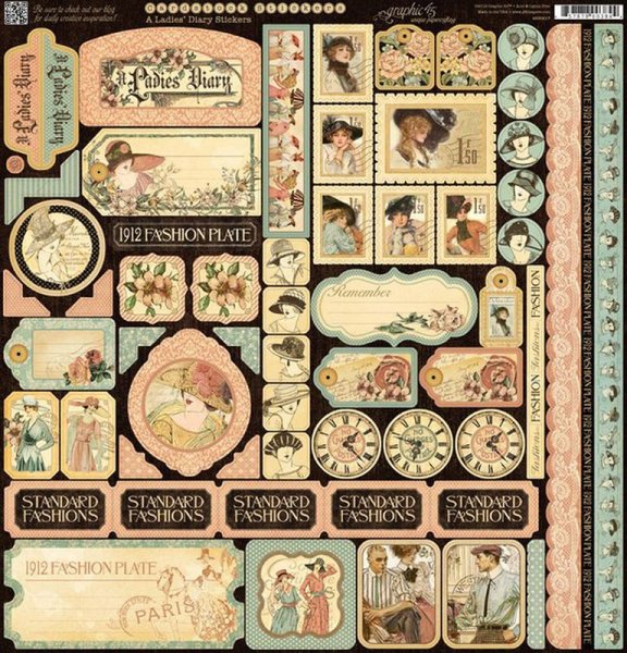 Ретро наклейки для скрапбукинга