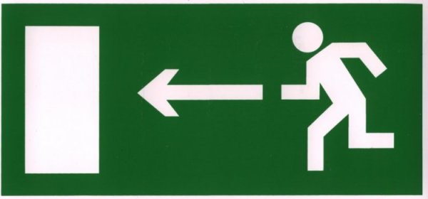 Знак е03 направление к эвакуационному выходу направо