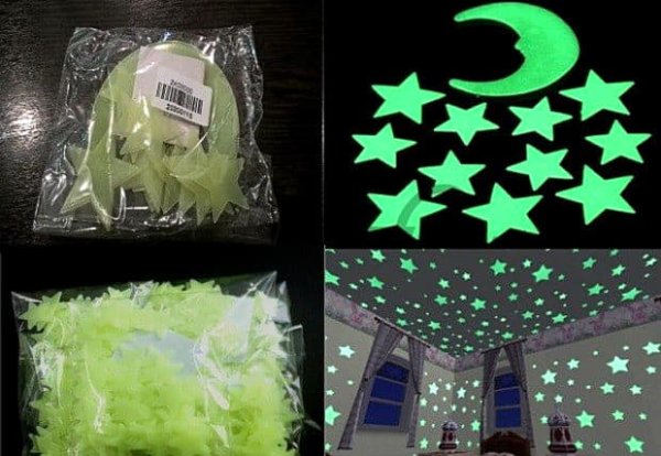 Фосфорные звёзды на потолок в машину