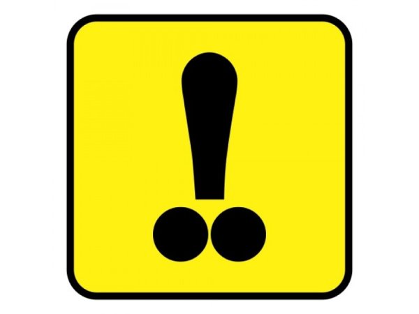 Наклейка восклицательный знак на авто