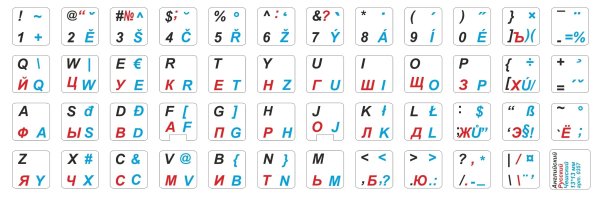 Руско английско коркйская клавитура