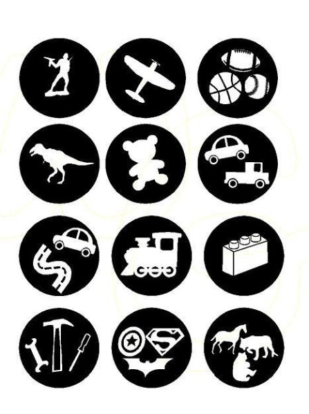 Наклейки на ящики с игрушками