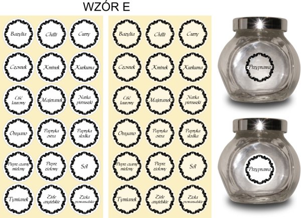 Этикетки для баночек со специями