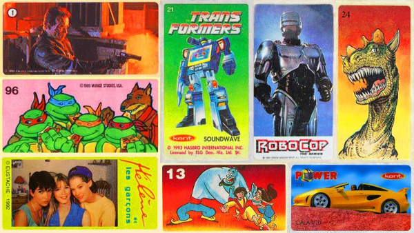 Наклейки из жвачек 90-х