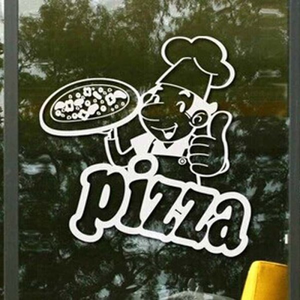 Наклейки на окна кафе