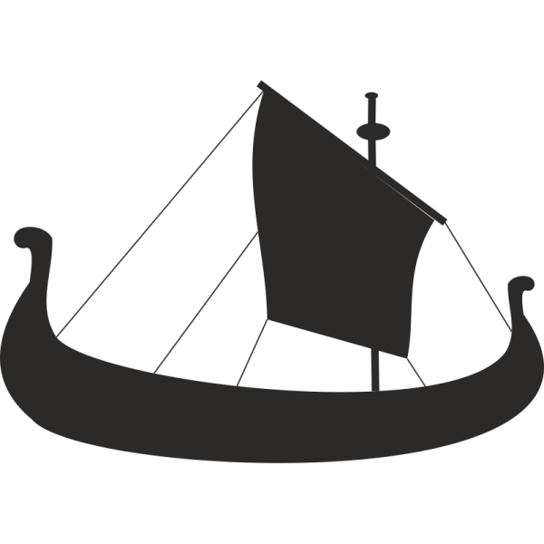 Драккар викингов вектор