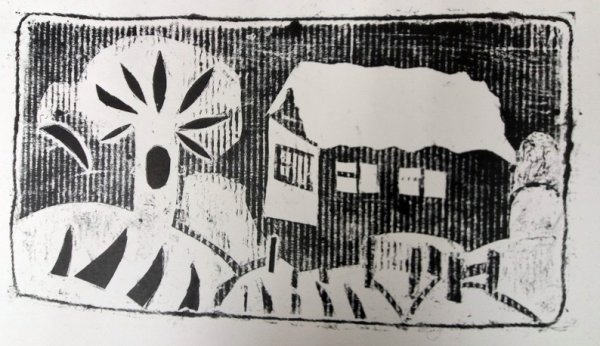 Наклейка серебро с синим