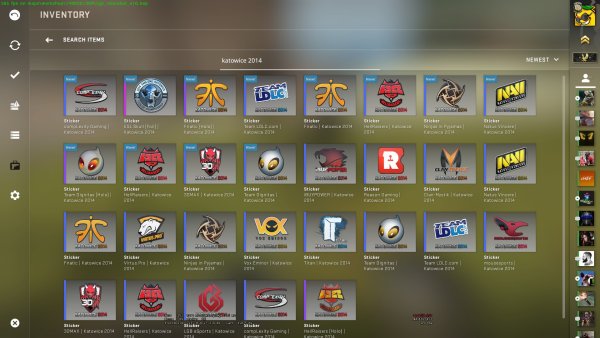 Инвентарь с наклейками Katowice 2014