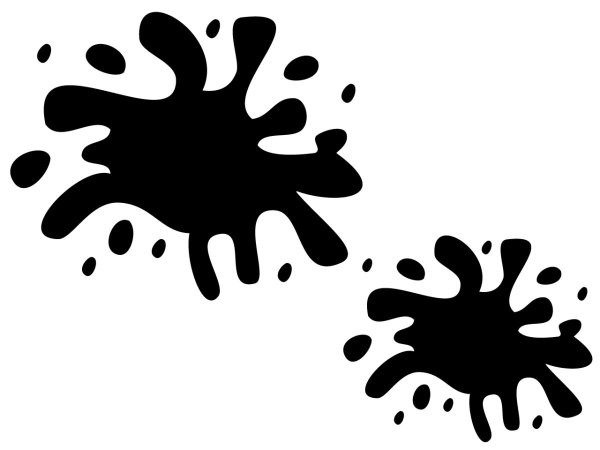 Клякса на машину наклейка