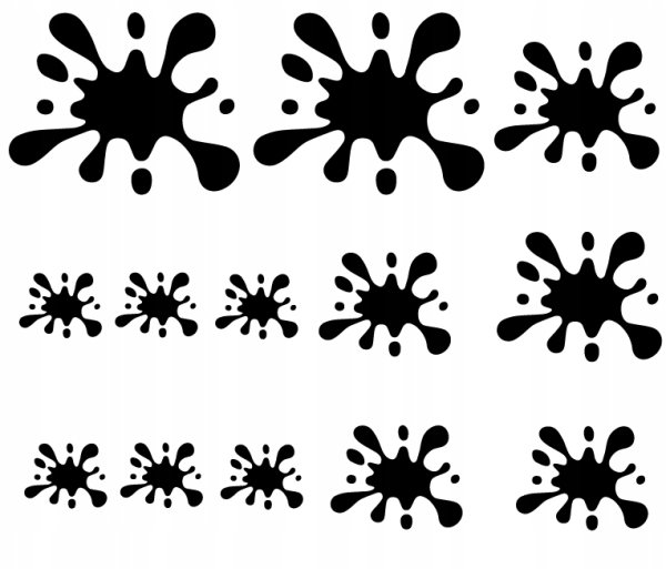 Смешные черные Кляксы