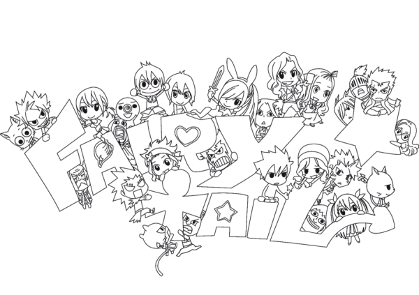 Аниме Стикеры для распечатки черно-белые