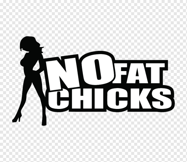 No fat chicks наклейка