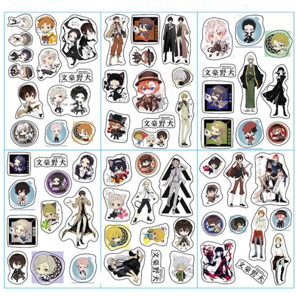 Лист наклеек аниме
